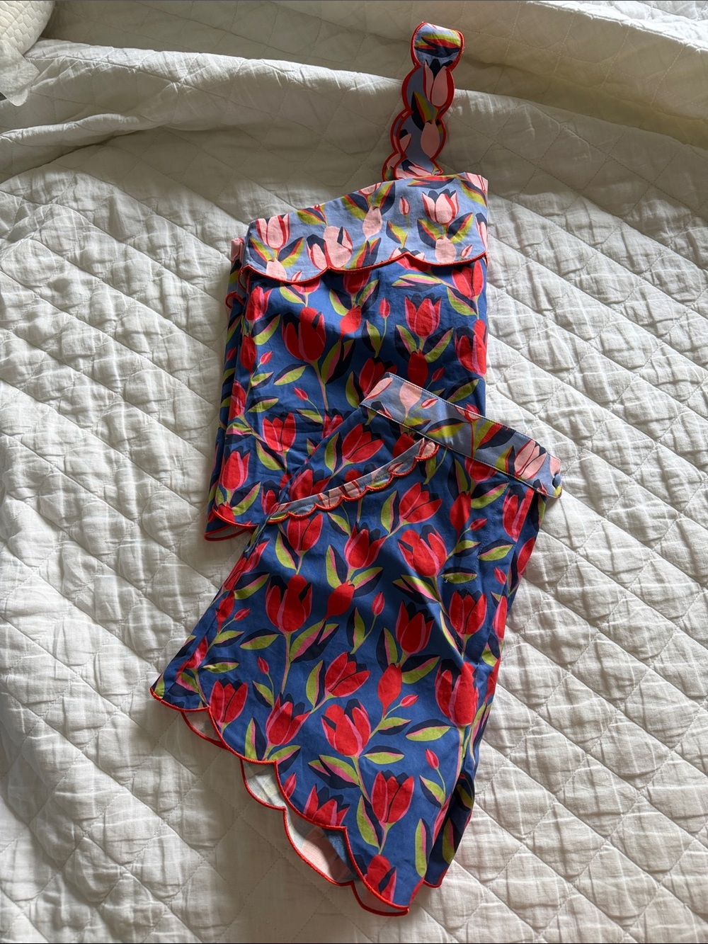 shop the mint so very you navy scalloped set